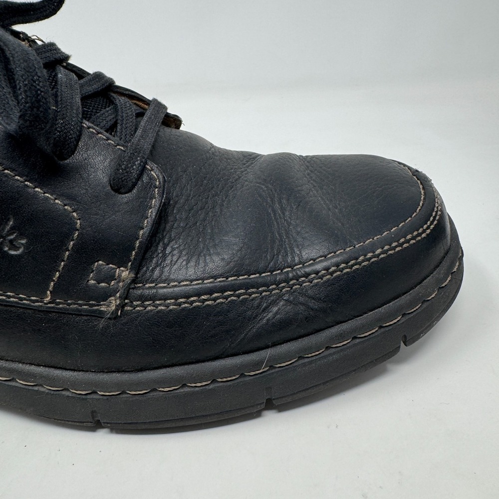 Clarks Black Leather Comfort Cushion Shoes Lace Up Oxford Men's‎ Size 11 M - Picture 4 of 16